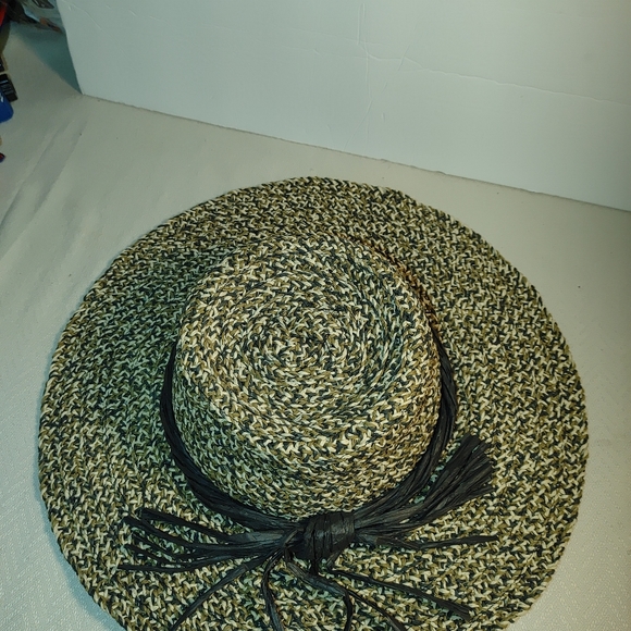 Wide Brim Jessica Simpson Brown Design Floppy Hat - Picture 12 of 12